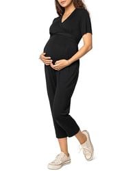 Ingrid & Isabel - Maternity Short Sleeve Knit Jumpsuit - Lyst