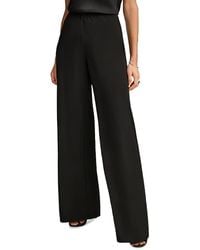Donna Karan - Donna Karan Flat Front Wide Leg Pants - Lyst
