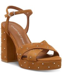 Stuart Weitzman - Dayna Studded Platform Sandals - Lyst