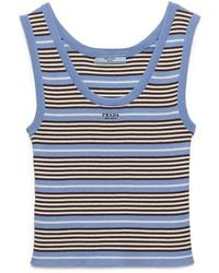 Prada - Cotton Knit Tank Top - Lyst