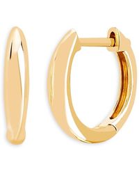 EF Collection - 14K Polished Dome Huggie Hoop Earrings - Lyst