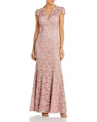eliza j scalloped edge lace gown