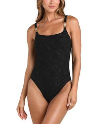 L'Agence - Remi Ornate Terry Basic Lingerie One Piece Swimsuit - Lyst