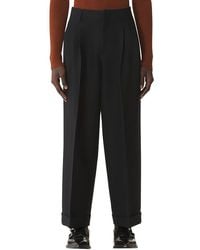 Lanvin - Wide-Leg Flannel Pants - Lyst