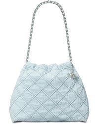 Tory Burch - Fleming Denim Hobo Bag - Lyst