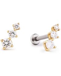 Ana Luisa - Solid Lab-Grown Diamond Crawler Flatback Studs - Lyst