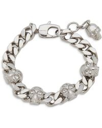 McQueen - Skull Chain Bracelet - Lyst