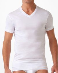 2xist Pima Cotton V-neck T-shirt, White
