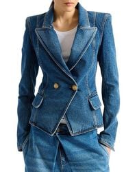Balmain - Denim 2-Button Jacket - Lyst