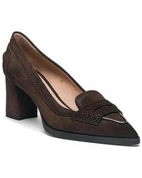 Santoni - Suede Mid-Heel Pump - Lyst