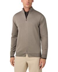 BOGGI - Extra Fine Merino Wool Full Zip Sweater - Lyst