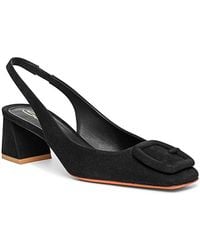 Santoni - Lemon Suede Sling Back Pumps - Lyst