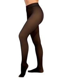 Hue - Faux Sheer Fleece Tights - Lyst