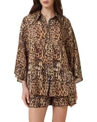 AllSaints - Charli Linen & Silk Shirt - Lyst