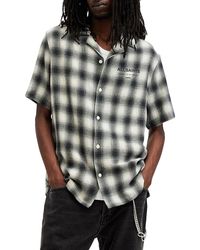 AllSaints - Underground Check Short Sleeve Shirt - Lyst