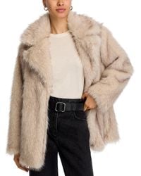 Steve Madden - Kindra Faux Fur Big Collar Coat - Lyst