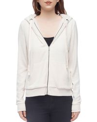 B Collection By Bobeau Remington Sherpa-lined Zip Hoodie - White