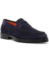 Santoni - Detroit Slip On Penny Loafers - Lyst