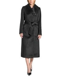 Sentaler - Wide Collar Long Wrap Coat - Lyst