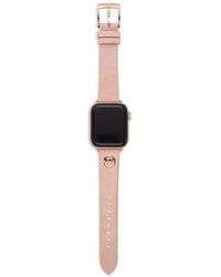 Michael Kors Leather Apple Watch Strap - Pink