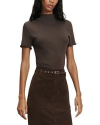 Veronica Beard - Harden Mock Neck Top - Lyst