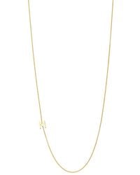 Zoe Lev - 14K Asymmetrical Initial Pendant Necklace, 18L - Lyst