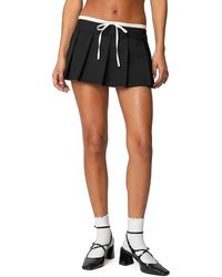 Edikted - Contrast Drawstring Pleated Mini Skort - Lyst