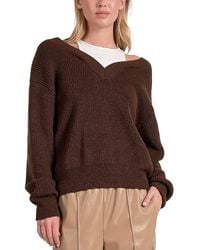 Elan - Deep V Neck Sweater - Lyst