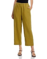 Eileen Fisher - Linen Straight Leg Pull On Pants - Lyst