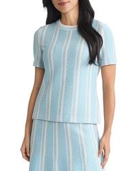 Ming Wang - Roadmap Pattern Soft Knit Top - Lyst