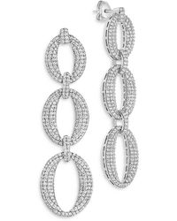 Sterling Forever - Whitney Drop Earrings - Lyst