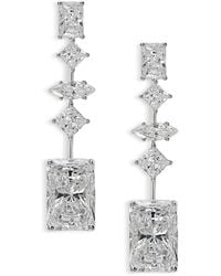 Nadri - Rare Jewels Cubic Zirconia Linear Drop Earrings - Lyst