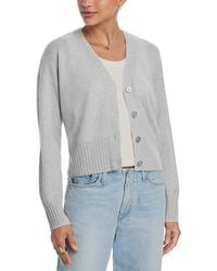Aqua - V Neck Cashmere Cardigan - Lyst