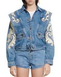 SHORE TRENDZ Mens Camo Sleeveless Denim Shirt Lucky Seven Black Darkness Denim Vest