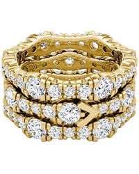 Vrai - 3 Row Pave Ring - Lyst