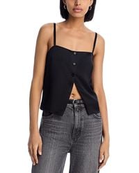 FRAME - The Silk Button Cami Top - Lyst