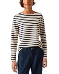 Saint James - Meridame Ii Breton Cotton Long Sleeve Tee - Lyst