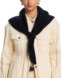 Aqua - Brushed Cashmere Triangle Wrap - Lyst