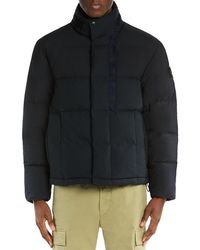 Stone Island - Capospalla Stand Collar Logo Patch Puffer Jacket - Lyst