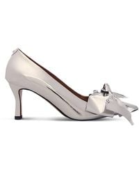 Maje - Leather Pumps With Bow Detail - Lyst