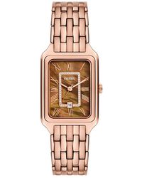 Fossil - Raquel Three-Hand Date Rose-Tone Stainless Steel Watch, 26Mm X 40Mm - Lyst