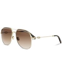 Dior - Petit Cd Square Double Bridge Sunglasses, 56Mm - Lyst