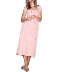 Mint Velvet - Embellished Jacquard Midi Dress - Lyst