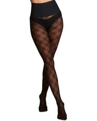 Commando - Check Plaid Sheer Tights - Lyst
