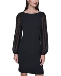 Karl Lagerfeld - Scuba Crepe Sheath Dress - Lyst