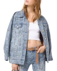 michael kors embroidered denim jacket