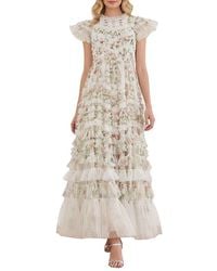 Needle & Thread - Colette's La Vie En Rose Round Neck Gown - Lyst