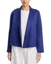 Eileen Fisher - Linen & Silk Shawl Collar Jacket - Lyst
