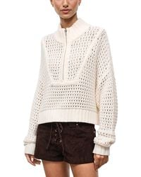 STAUD - Hampton Open Knit Sweater - Lyst