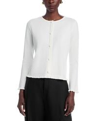 Sioni - Faux Button Front Long Sleeve Sweater - Lyst